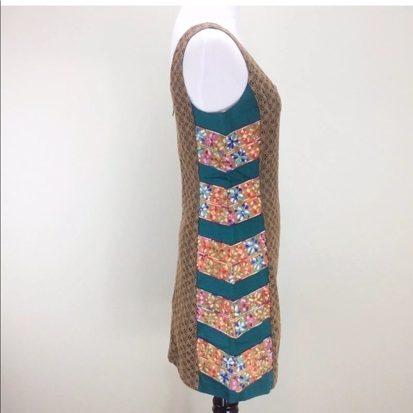 Judith March Mocha Crochet Shift Dress size large - Picture 4 of 8